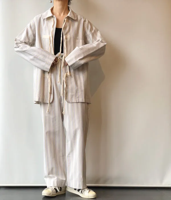 FUMIKA_UCHIDA/Striped Flannel/PAJAMA TOP(KINARI)