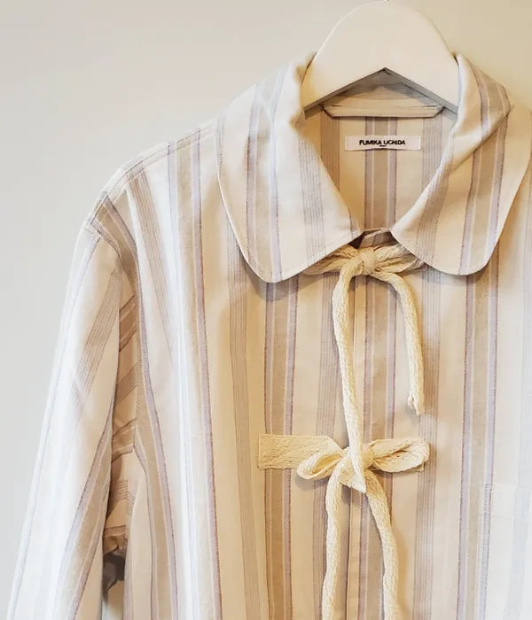 FUMIKA_UCHIDA/Striped Flannel/PAJAMA TOP(KINARI)