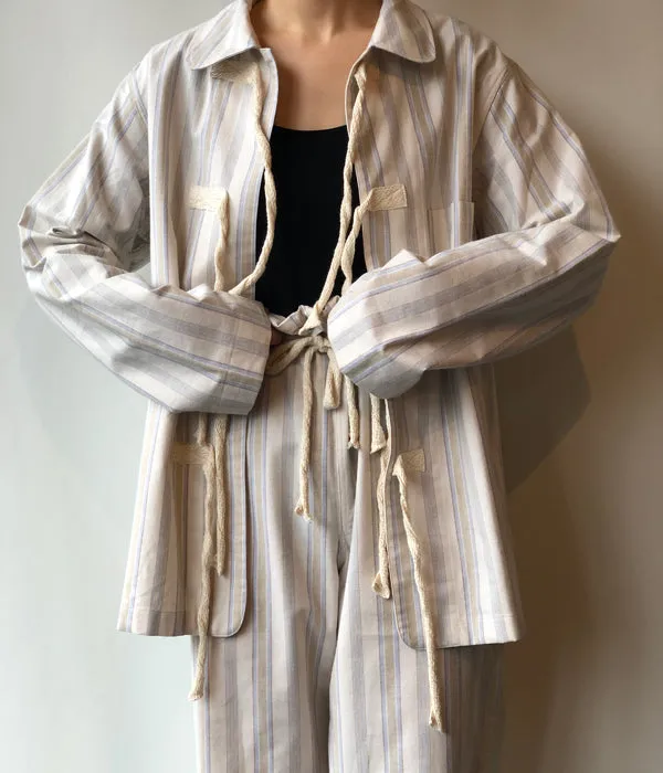 FUMIKA_UCHIDA/Striped Flannel/PAJAMA TOP(KINARI)