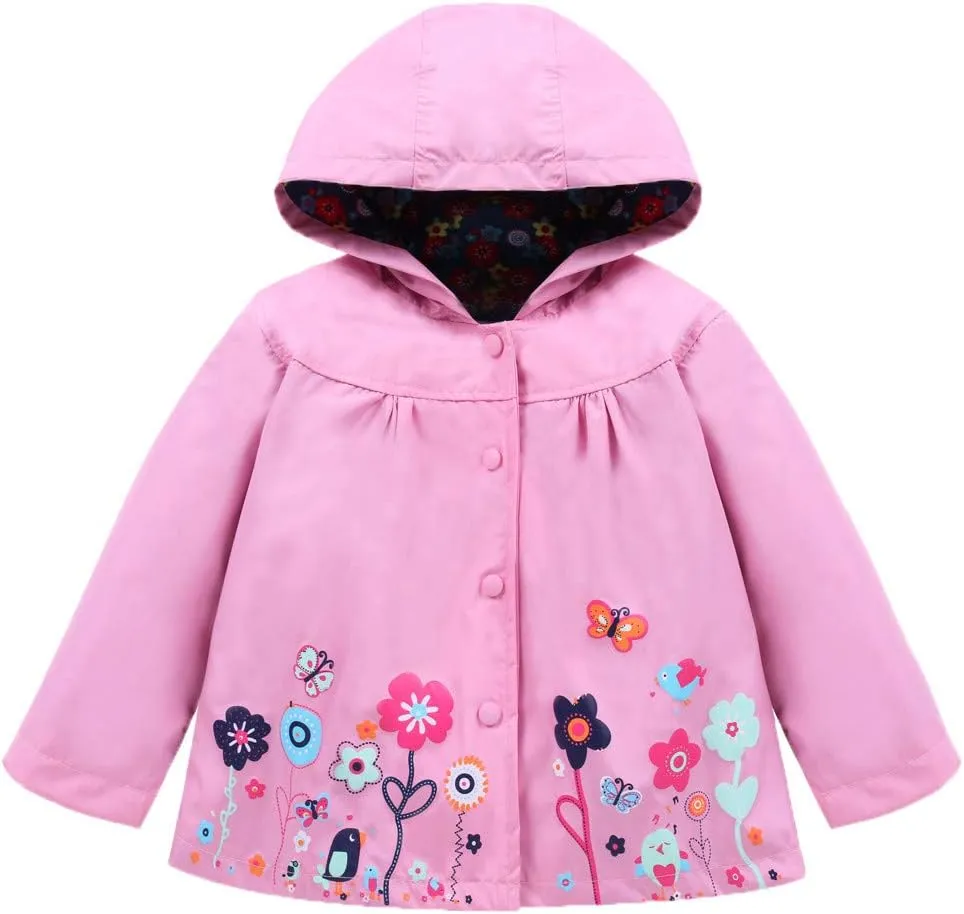 Girls Boys Kids Windbreaker Jacket Raincoat Trench Coat Hoodies Suit Rain Dungarees for Unisex