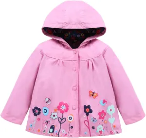 Girls Boys Kids Windbreaker Jacket Raincoat Trench Coat Hoodies Suit Rain Dungarees for Unisex