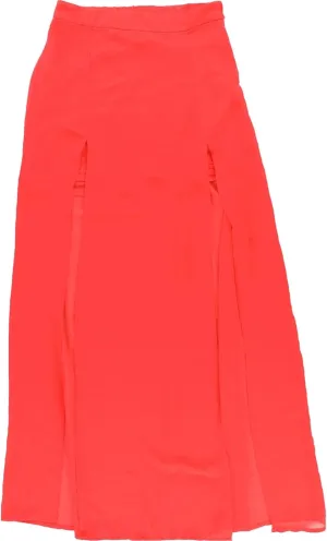 H&M Womens Illusion Maxi Skirt, Orange, 4