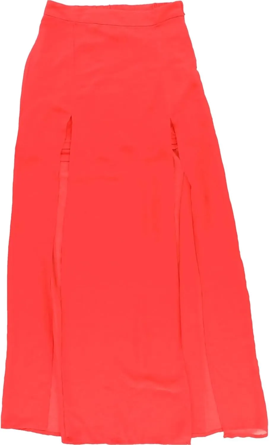 H&M Womens Illusion Maxi Skirt, Orange, 4
