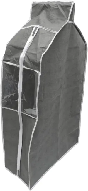 Hanging Clothes Bag Grey Garment Storage Cover for Home Use for Suits Shirts and Coats and Dustproof Clothing Protectors