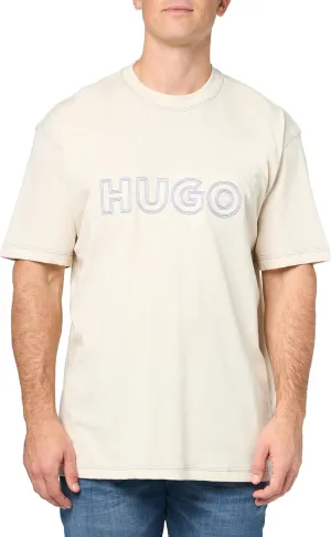 HUGO Men's Outline Logo Cotton T-Shirt