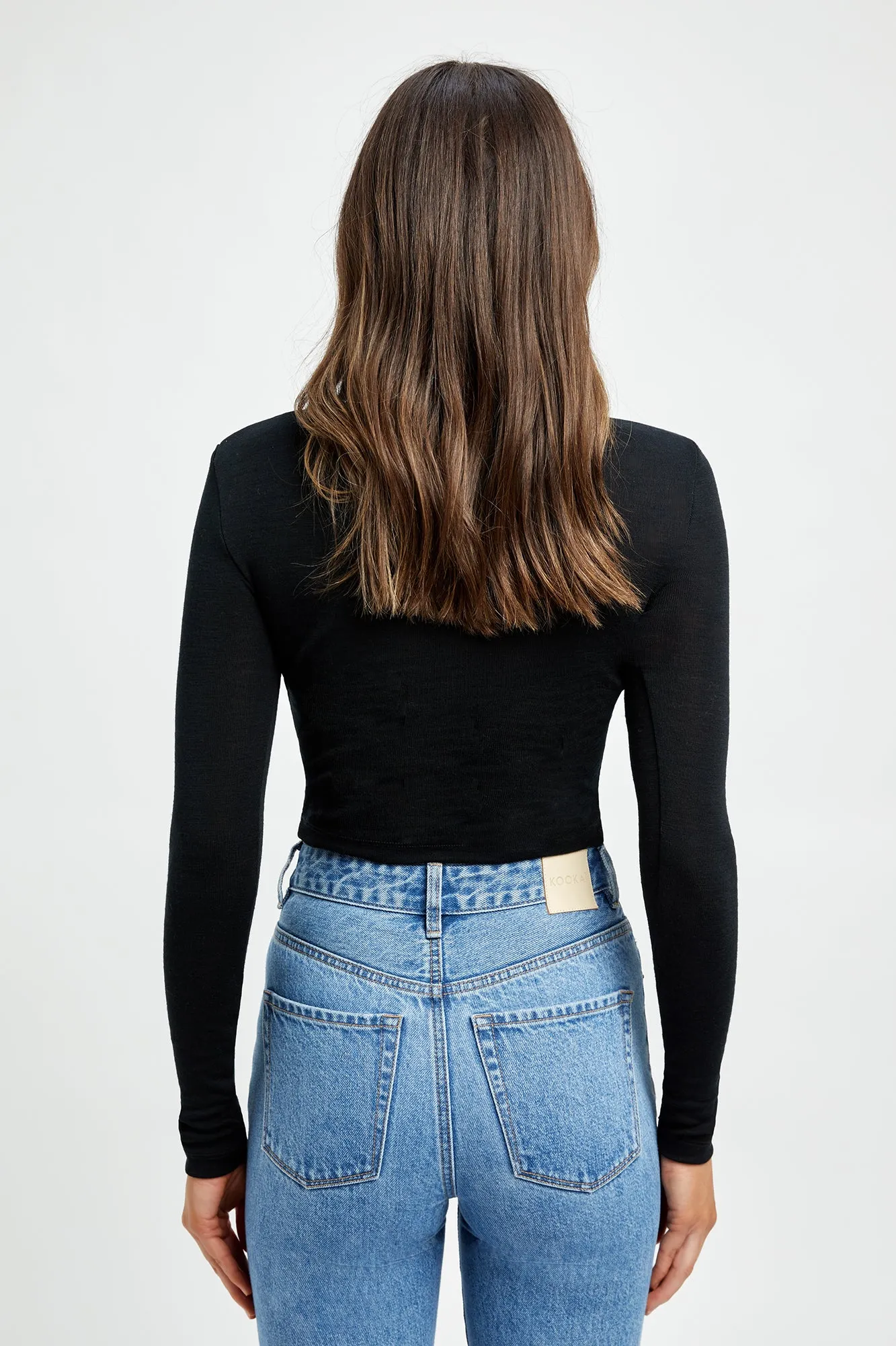 Jacqui Long Sleeve Scoop Crop
