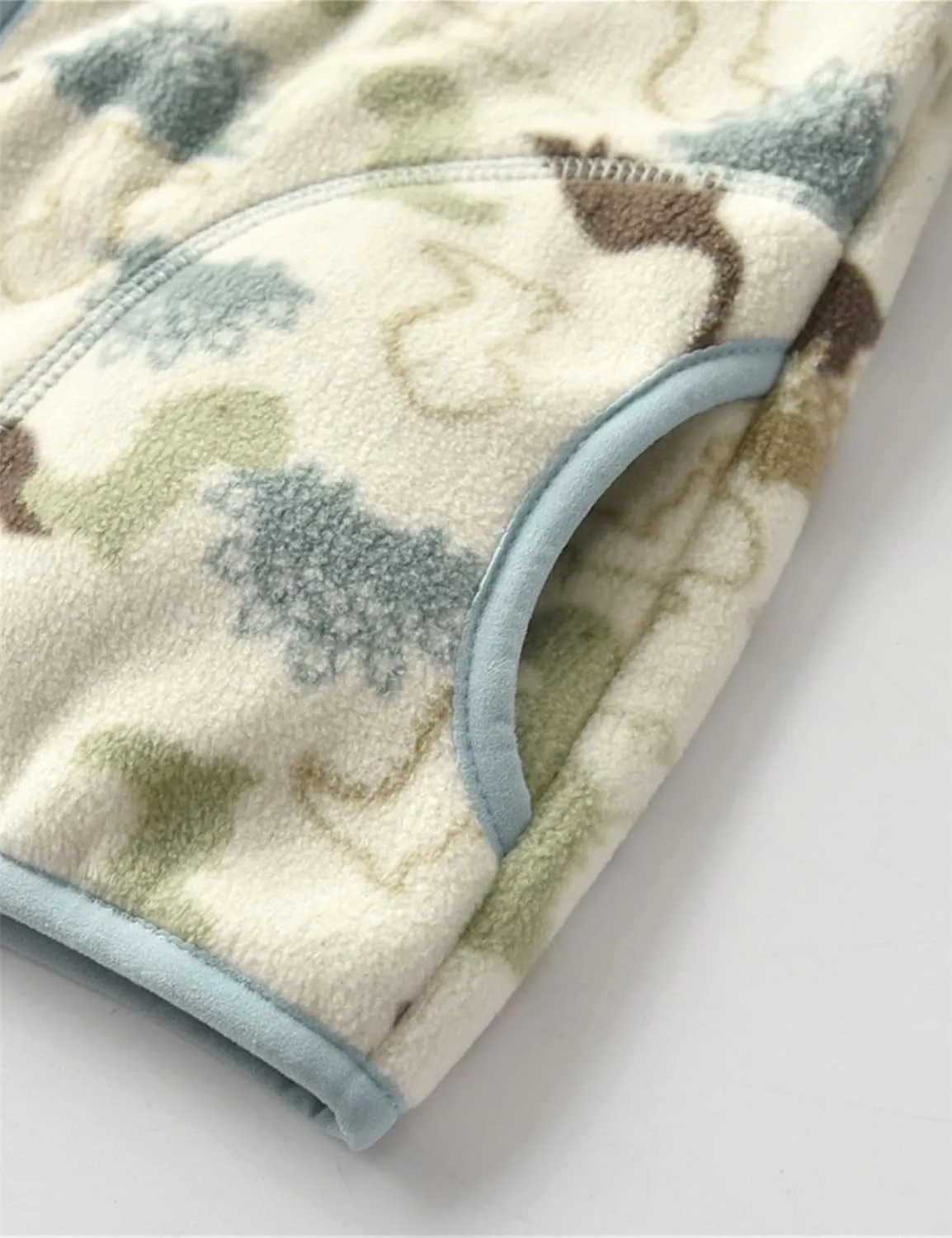 Kids Printed Polar Fleece Jacket Toddler Baby Boys Girls Autumn Winter Warm Sherpa Lining Outerwear Soft Lightweight