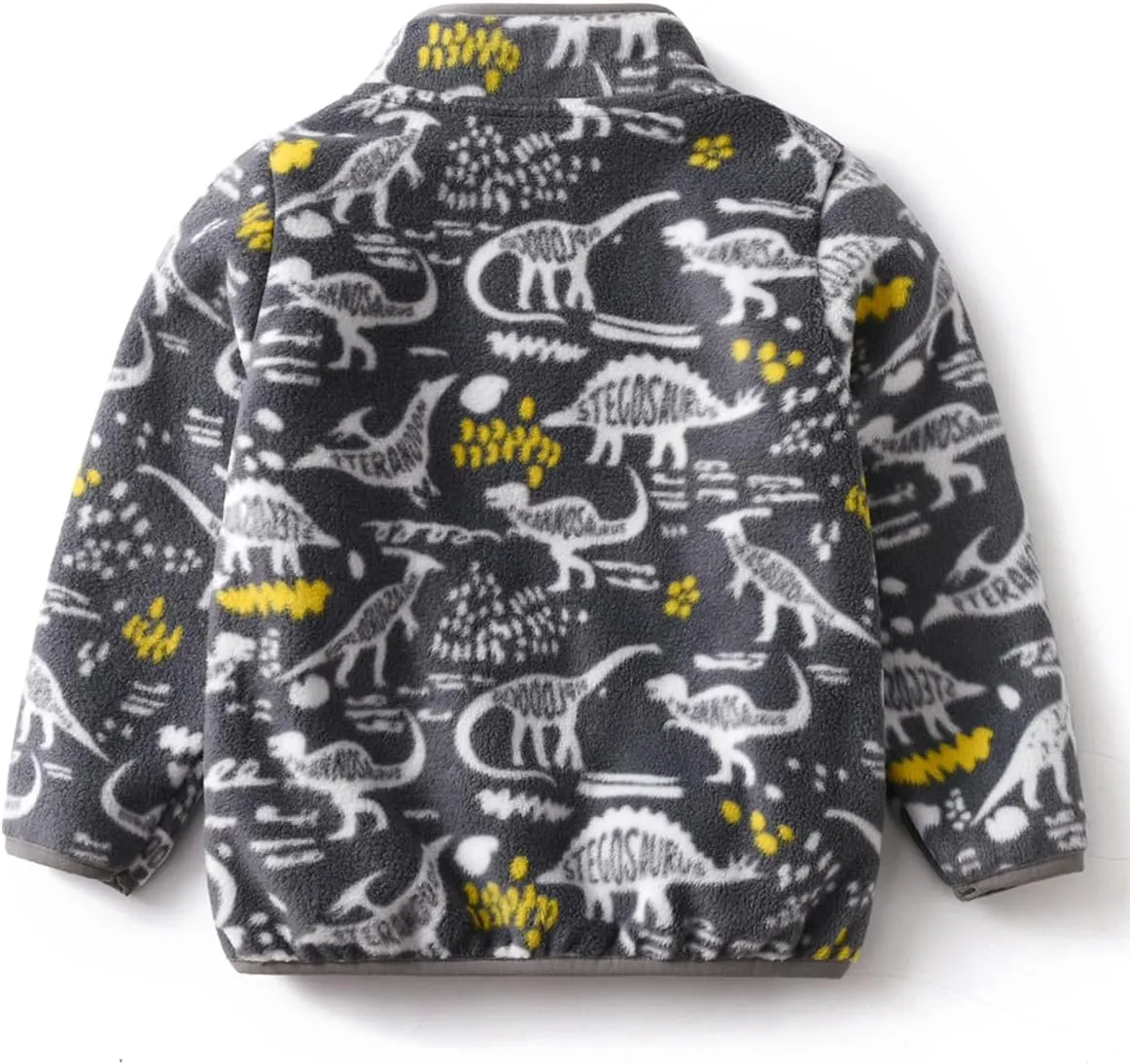 Kids Printed Polar Fleece Jacket Toddler Baby Boys Girls Autumn Winter Warm Sherpa Lining Outerwear Soft Lightweight