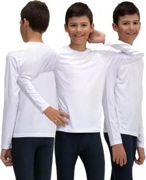 KISTA 3 Pack Kid's & Boy's Cool Dry Long Sleeve Compression Shirts, Athletic Workout Shirt, Sports Base Layer T-Shirt