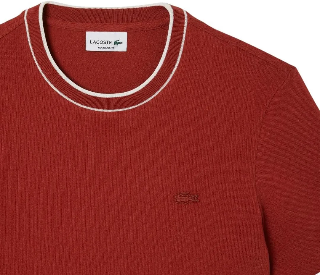Lacoste Men's Piqu Stripe Collar T-Shirt