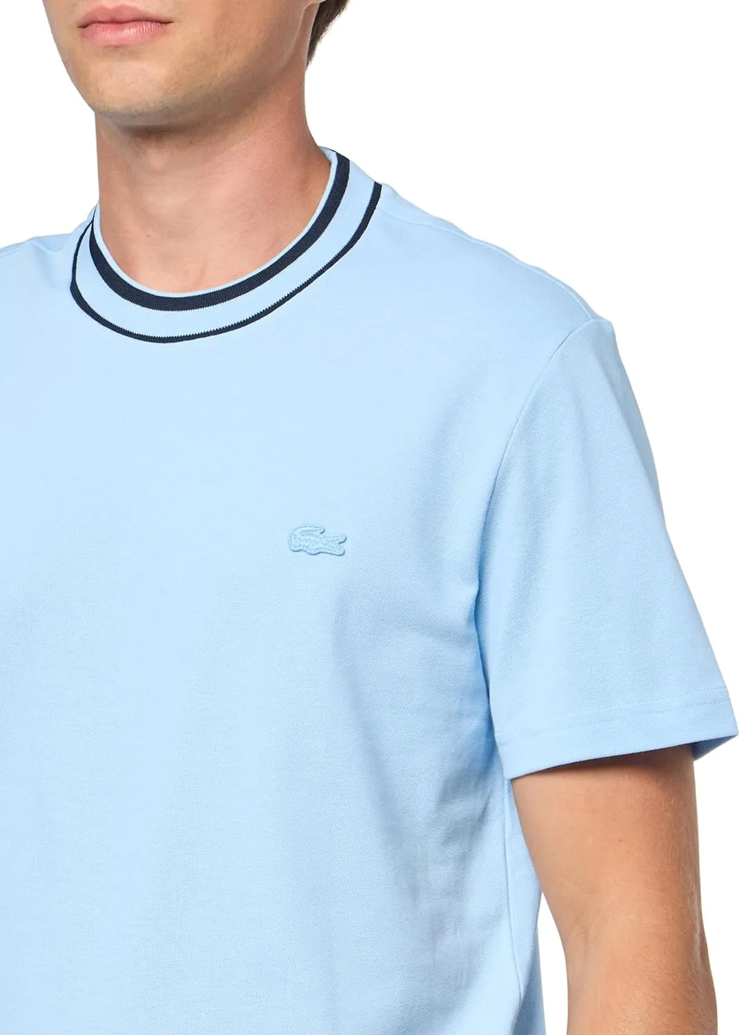 Lacoste Men's Piqu Stripe Collar T-Shirt