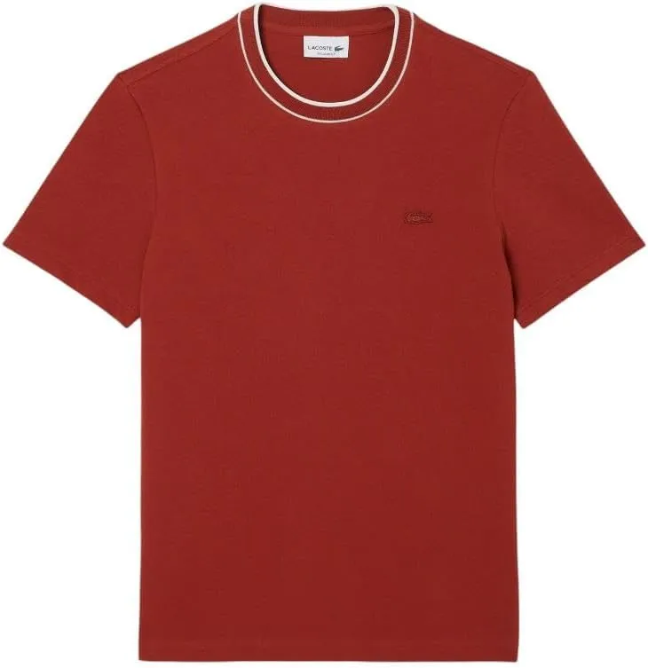 Lacoste Men's Piqu Stripe Collar T-Shirt