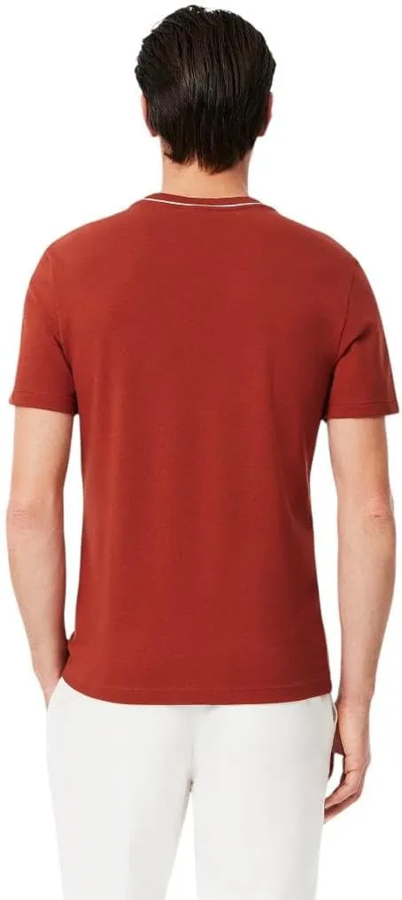 Lacoste Men's Piqu Stripe Collar T-Shirt