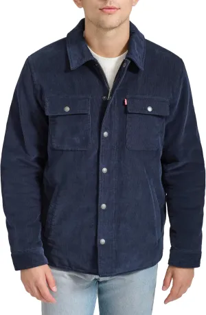 Levi's Men's Corduroy Shirt Jacket, Navy Filled