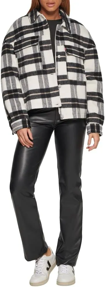 Levi's womens Wool Blend Shorty Shirt Jacket