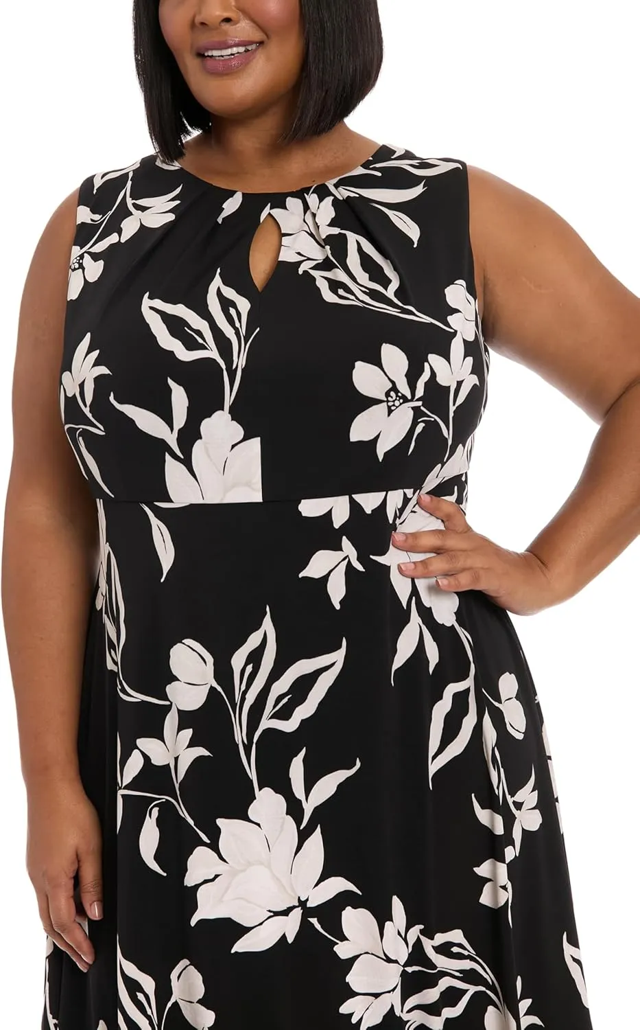 London Times Women's Keyhole Midi