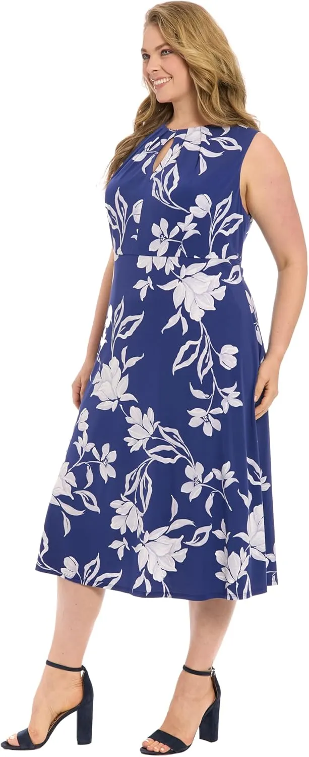 London Times Women's Keyhole Midi