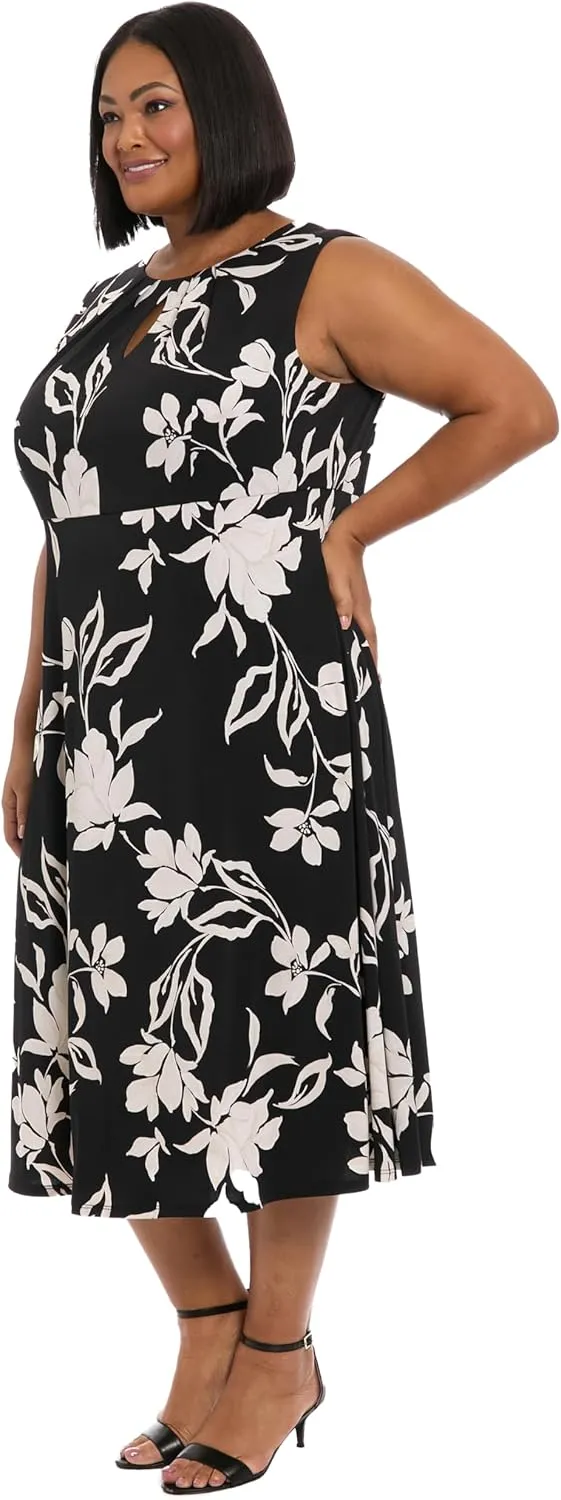 London Times Women's Keyhole Midi