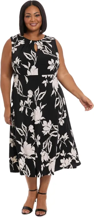 London Times Women's Keyhole Midi