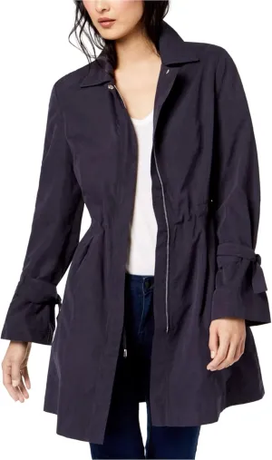 Maison Jules Womens Tie Sleeve Trench Coat