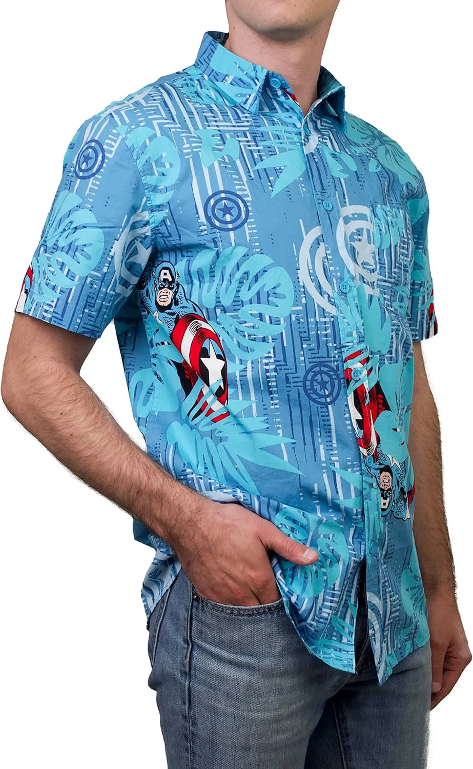 Marvel Men's Button Down Shirt