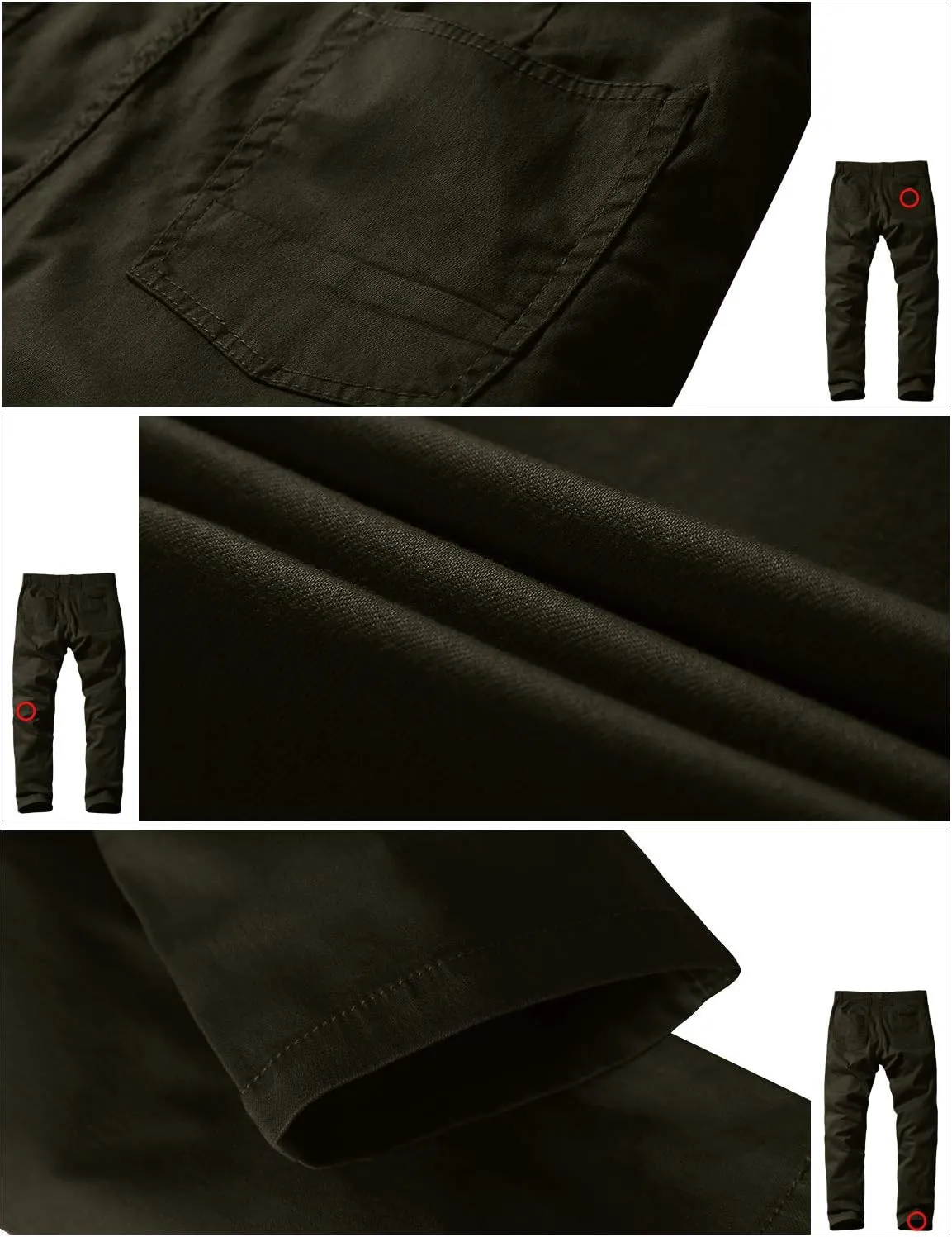 Match Men's Slim Tapered Stretchy Casual Pants #8105