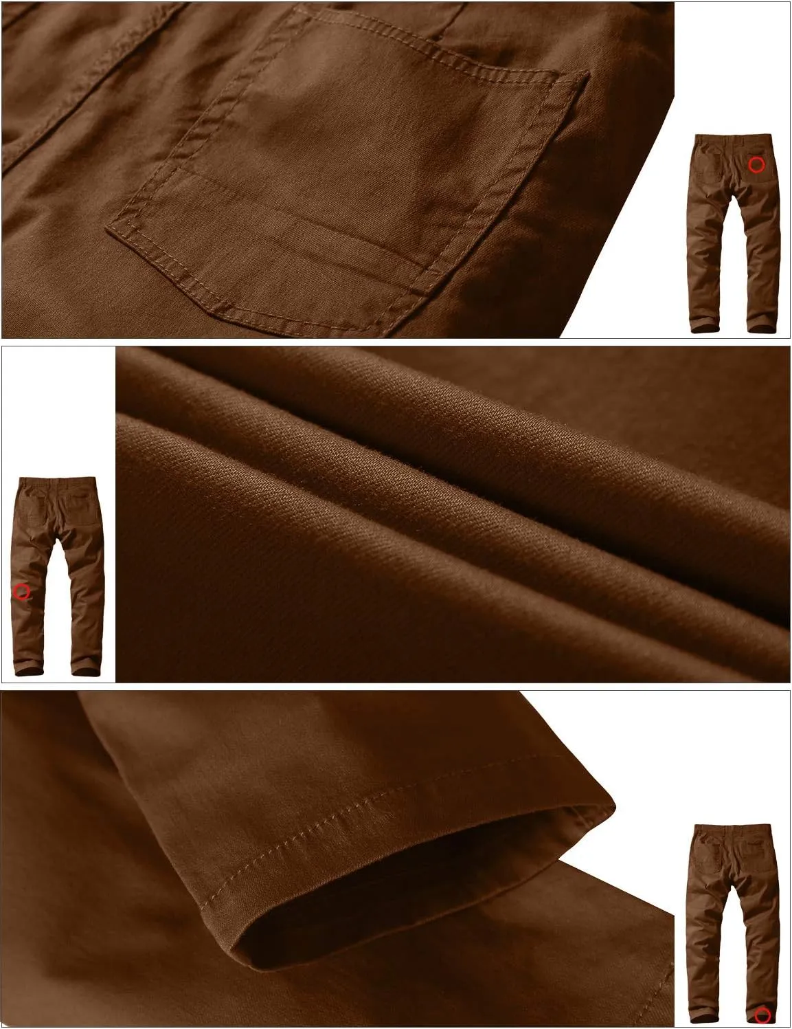 Match Men's Slim Tapered Stretchy Casual Pants #8105