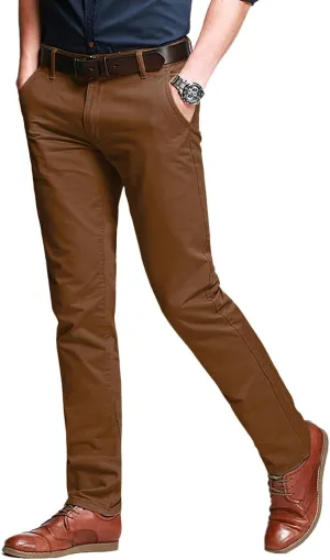 Match Men's Slim Tapered Stretchy Casual Pants #8105