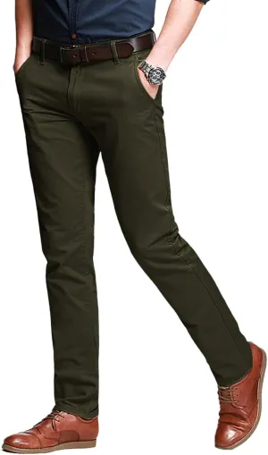 Match Men's Slim Tapered Stretchy Casual Pants #8105