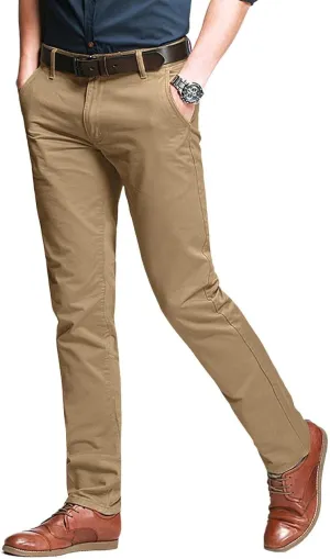 Match Men's Slim Tapered Stretchy Casual Pants #8105