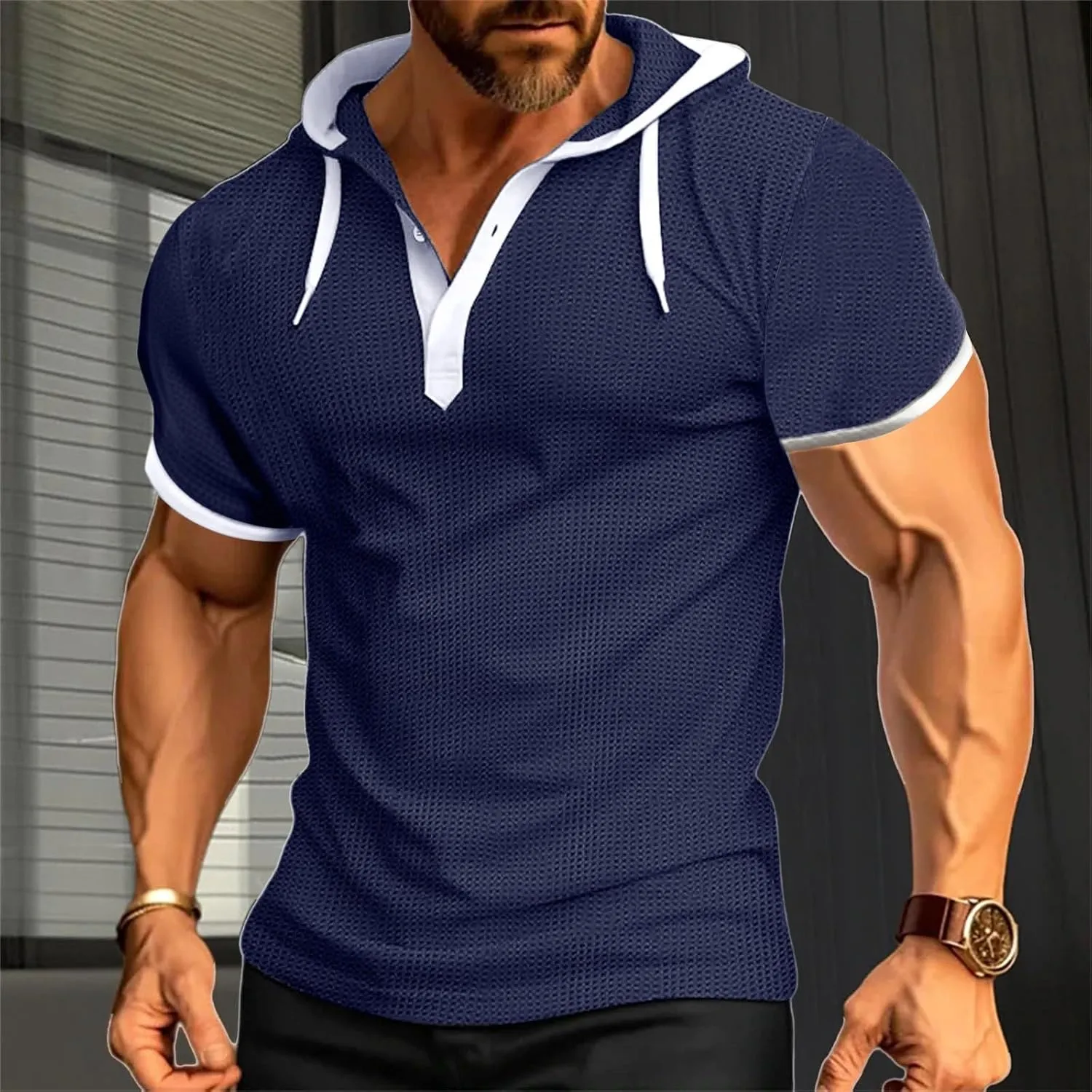 Men Essential Quick-Dry T Shirt Quick Dry Workout Top Minimalist Logo Athletic Summer Ready Tunics