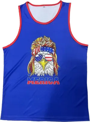 Men Youth USA Tank Top Shirt - American Tank Top Shirts for Men Labor Day Gift S-3XL