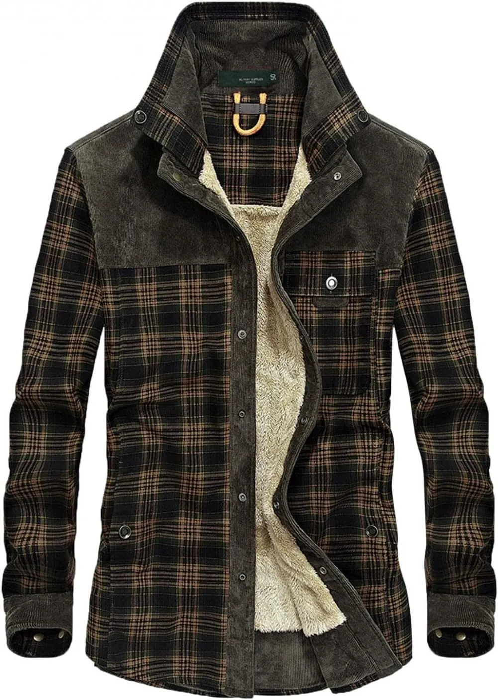 Mens Flannel Shirt Men's Button Down Regular Fit Long Sleeve Plaid Flannel Casual Shirts Men's Cotton Flannel Shirt Tops