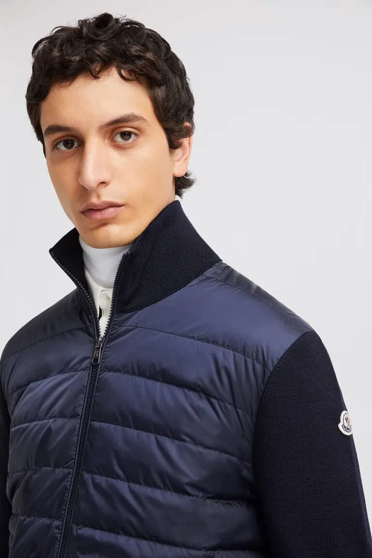 Men's Padded Wool Cardigan