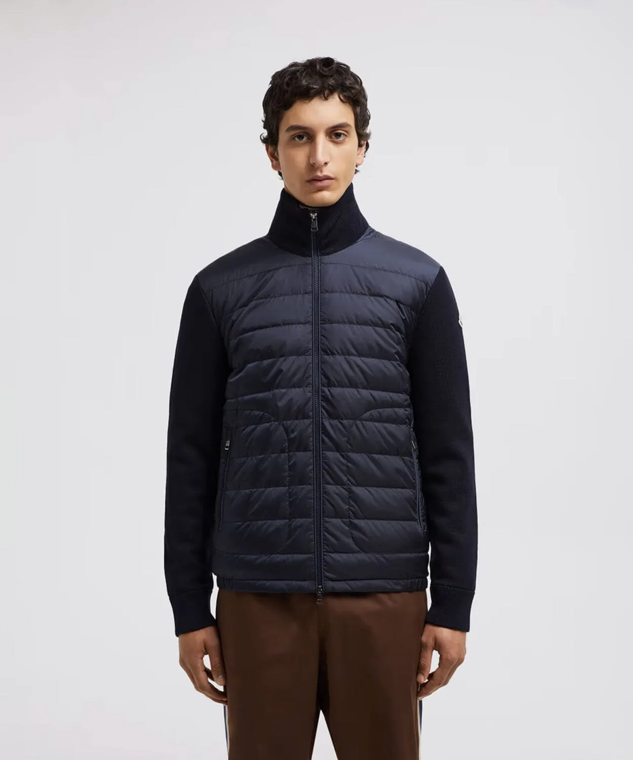 Men's Padded Wool Cardigan