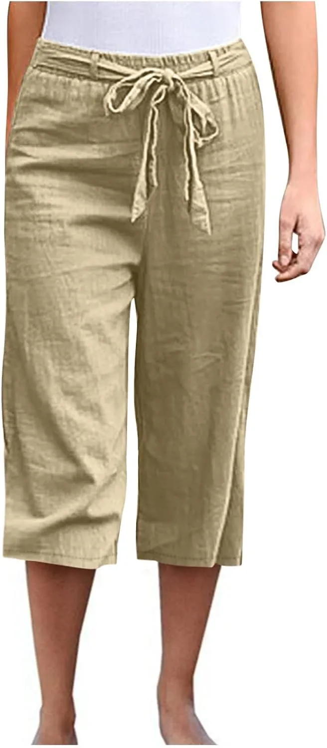 mom Jeans high Waisted Stretchy Ladies Summer Pants Jean Skirt Long Linen Blend Plus Size Wide Leg Pants Bohemian Jumpsuit Cute Skinny Womens Work Shorts Dressy Leggings Wide Leg Woman Jeans