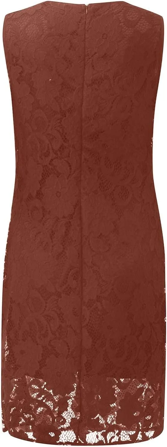 Mother of The Bride Dress Womens Summer 2 Piece Outfits Chiffon Lace Formal Evening Party Dress Casual Cocktail Dresses