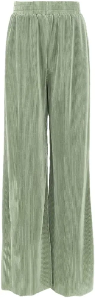 Niiyyjj Beige Pleated Wide Leg Pants Womens Casual Loose Trousers Office Lady Long Palazzo Pants