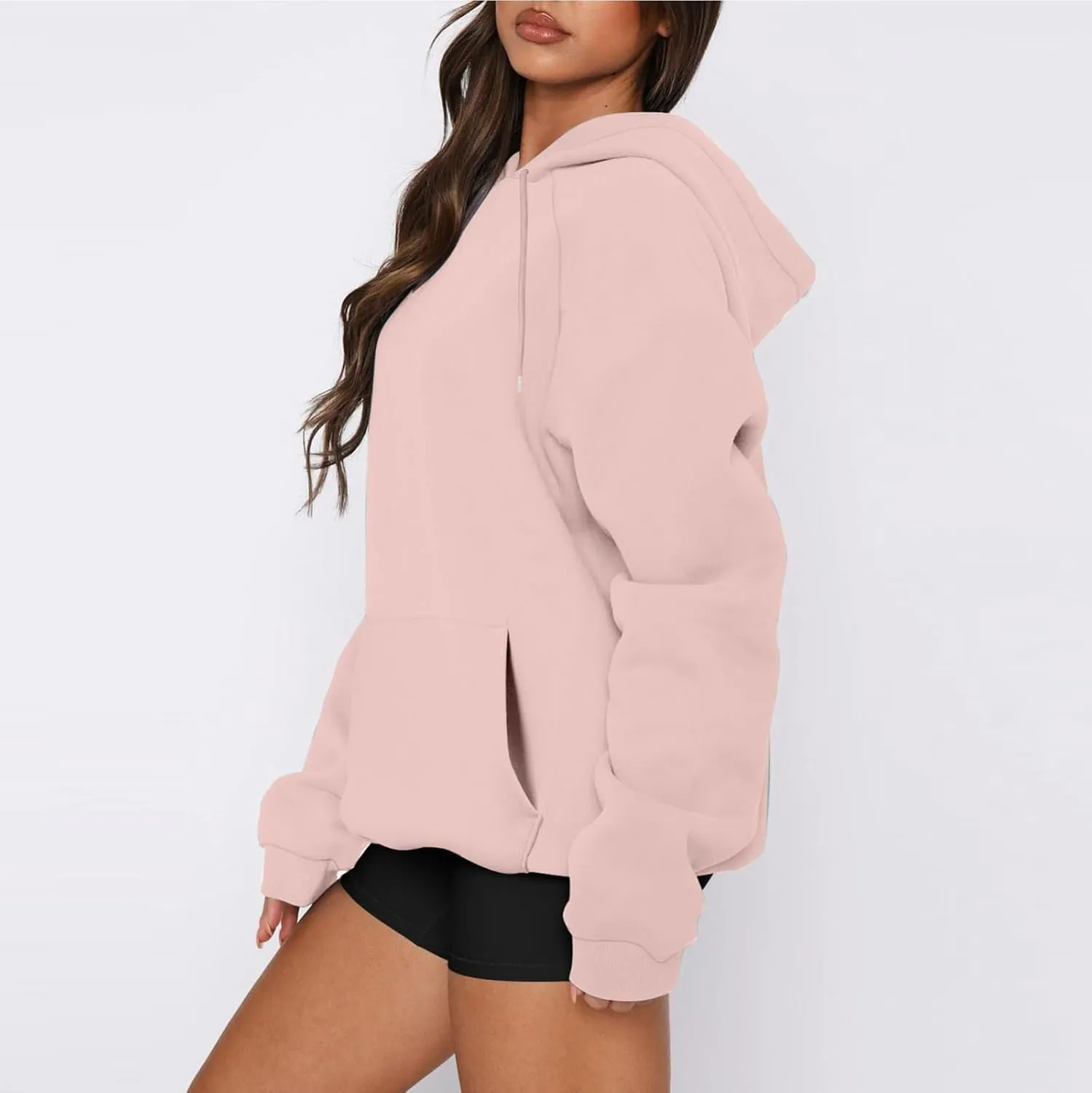 Oversized Hoodies for Women Soft Lightweight Fleece Hooded Sweatshirt Trendy Drop Shoulder Loose Pullover Sweater