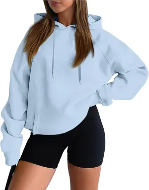Oversized Hoodies for Women Soft Lightweight Fleece Hooded Sweatshirt Trendy Drop Shoulder Loose Pullover Sweater