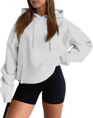 Oversized Hoodies for Women Soft Lightweight Fleece Hooded Sweatshirt Trendy Drop Shoulder Loose Pullover Sweater