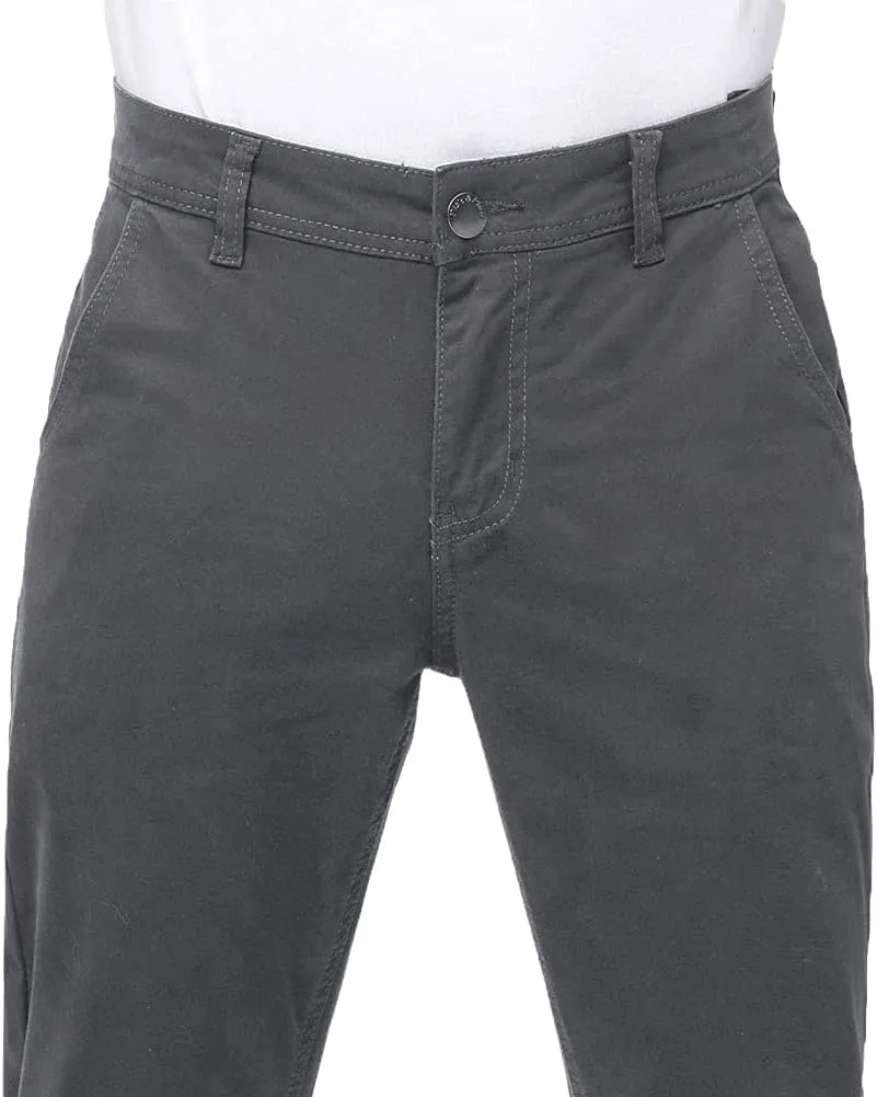 Plaid&Plain Mens Skinny Khaki Pants Skinny Fit Chinos