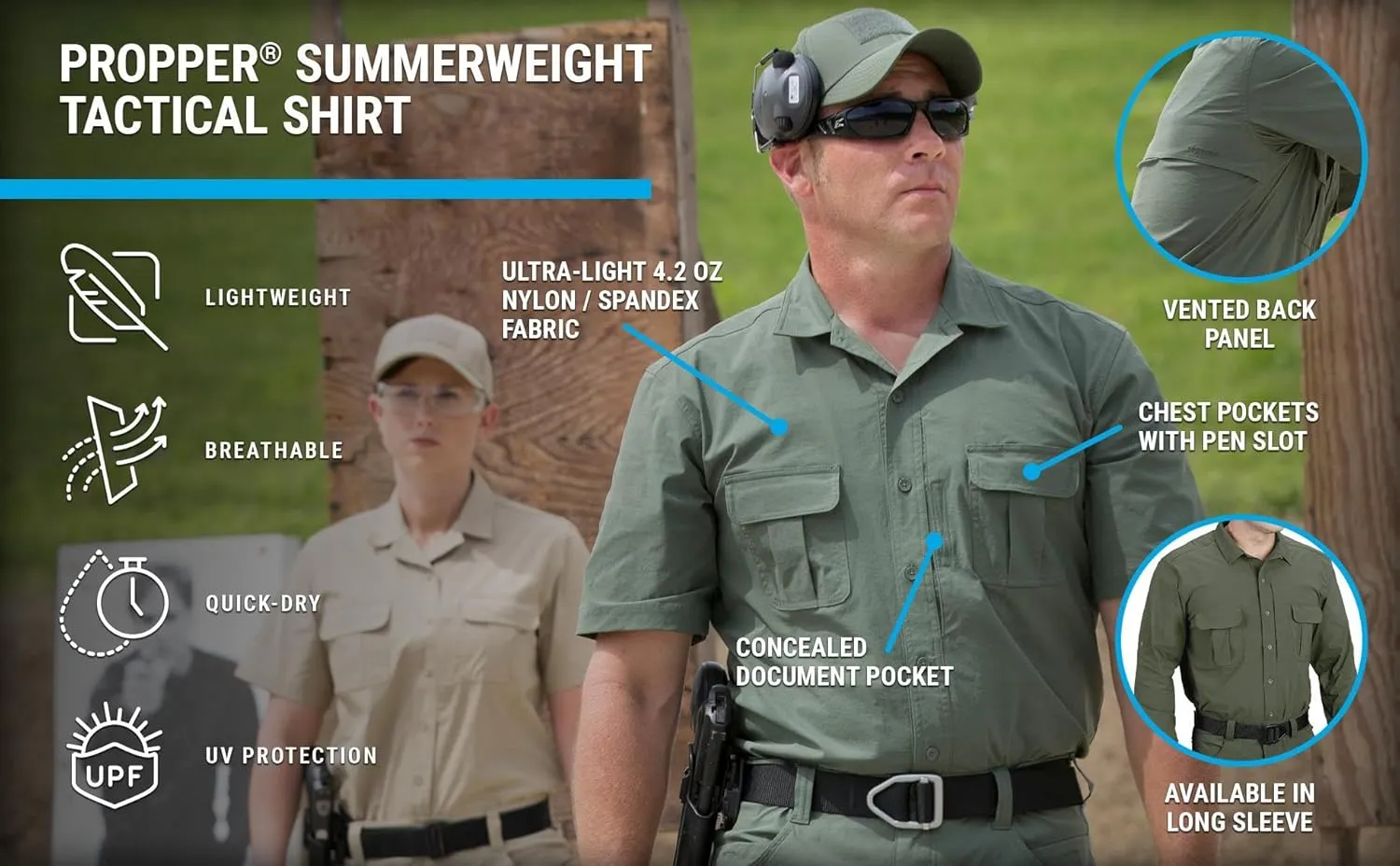 Propper Men's Summerweight Tactical Short Sleeve Shirt