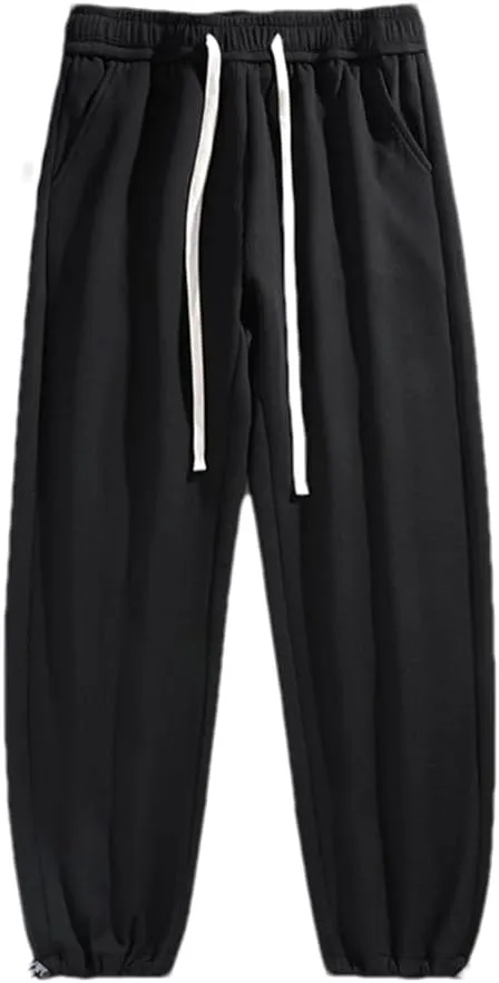 Pulcykp Couple Casual Pants Women's Loose Sports Trousers Quick-Dry Drawstring Harem Pants