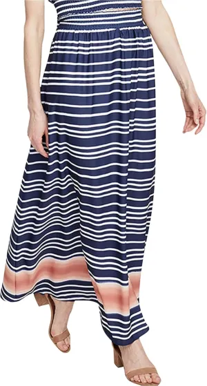 Rachel Roy Womens Striped Maxi Skirt, Blue, Medium