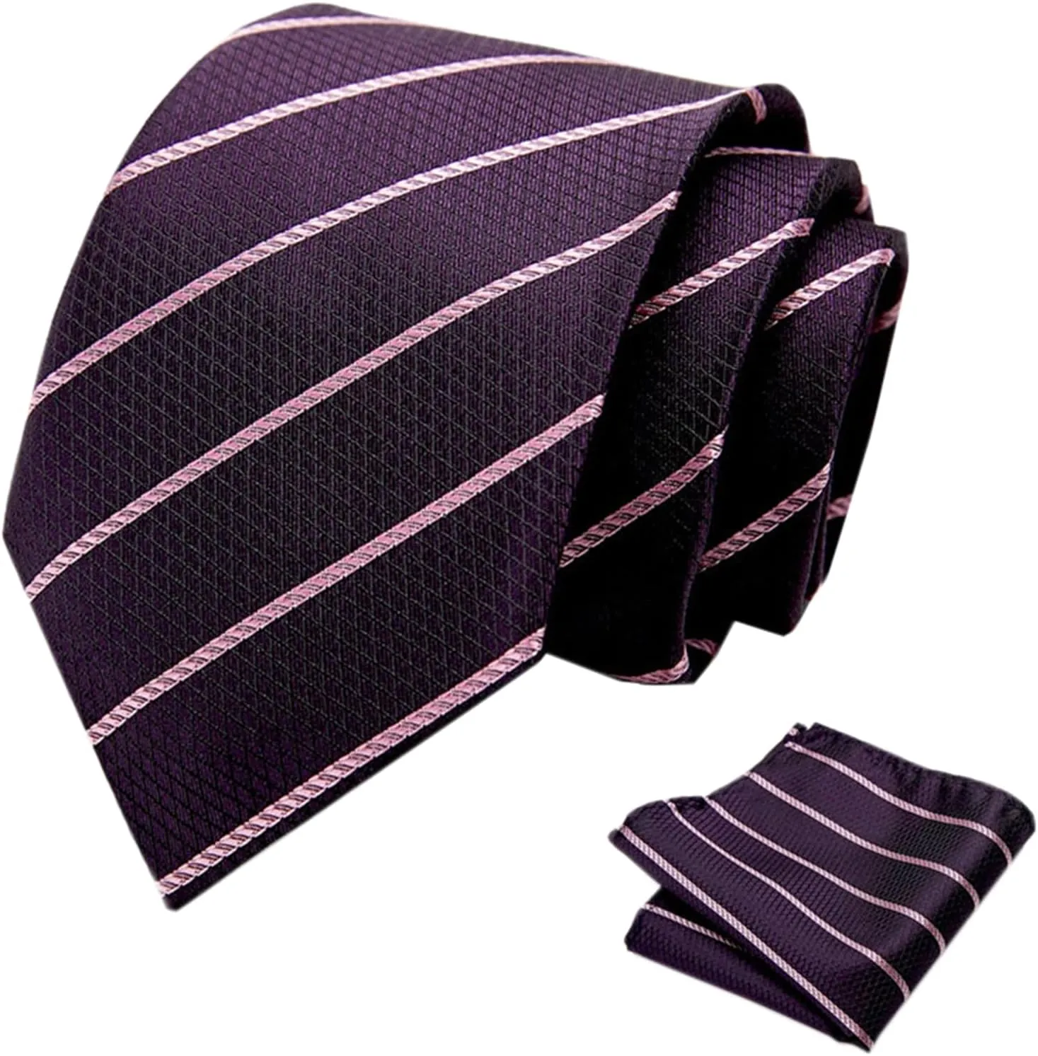 SANGTREE Mens Dress Shirt and Tie Set, Long Sleeve Button Down Shirt with Matching Tie and Handkerchief