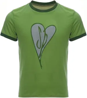 Scott Pilgrim Cosplay Costume Heart Ringer Shirt Green Printed T-Shirt Men Casual Short Sleeve Top