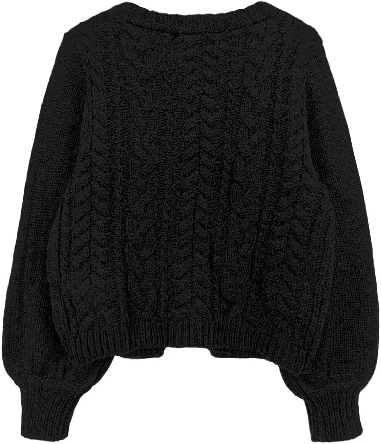 SKAYS Womens Tie Front Bow Cardigan Sweaters Cropped Cable Knit Cardigans Trendy Fall Lightweight Long Sleeve Outerwear