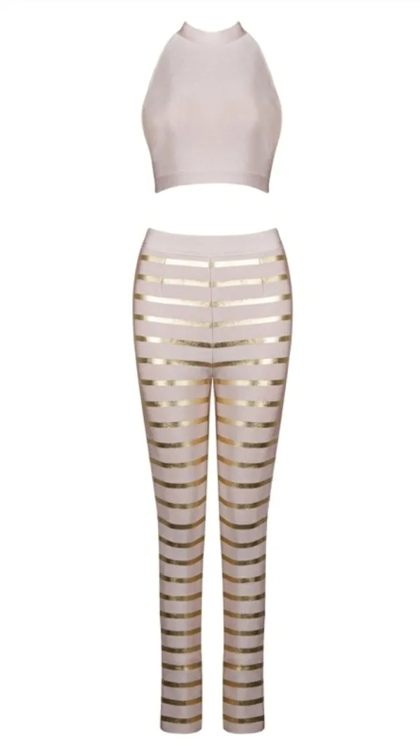Suameré Geometric Print Bandage Two Piece Set