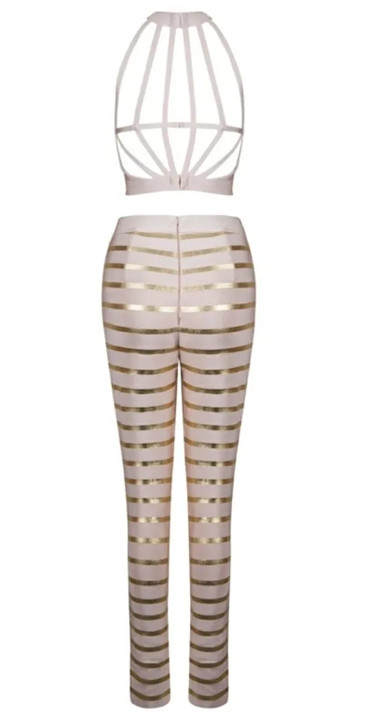 Suameré Geometric Print Bandage Two Piece Set